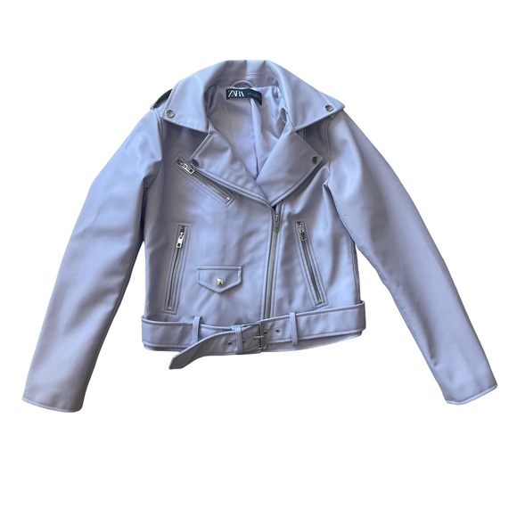 Zara Faux Leather Moto Biker Jacket - Picture 1 of 5